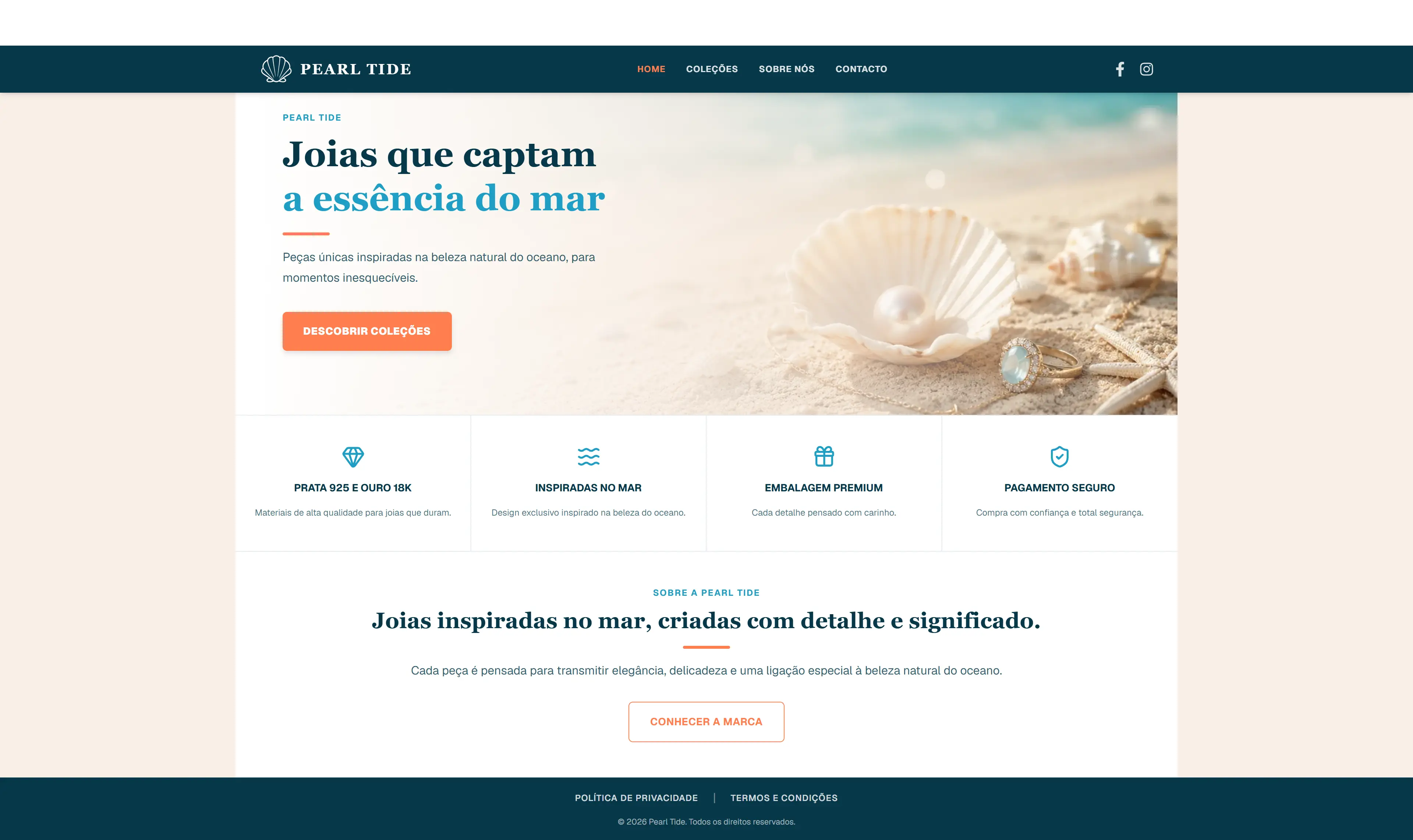 Template de website profissional PureNaturely