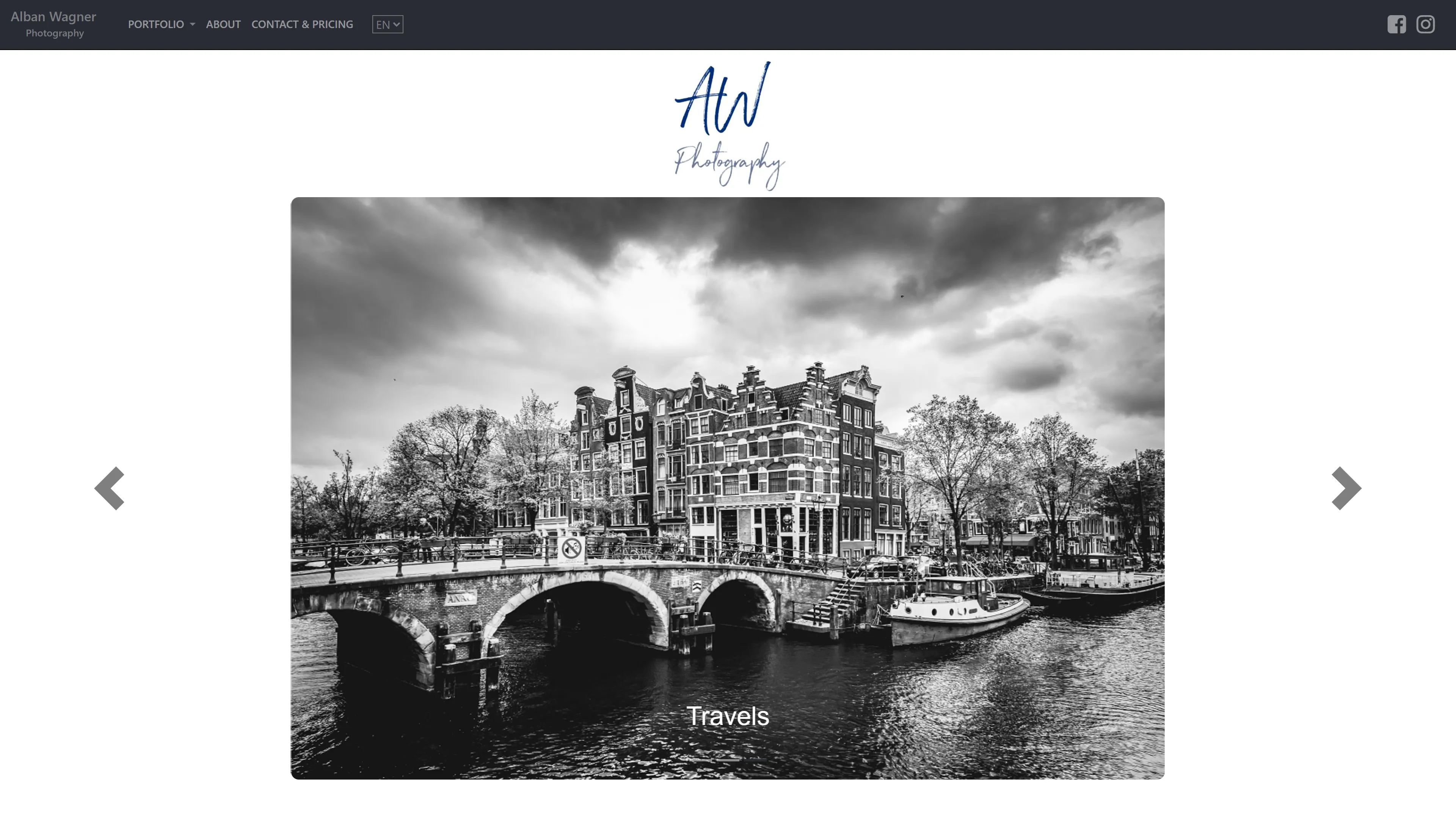 Projeto website Alban Wagner desenvolvimento frontend